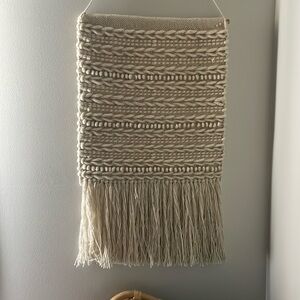 cream colored UGG yarn tapestry for wall